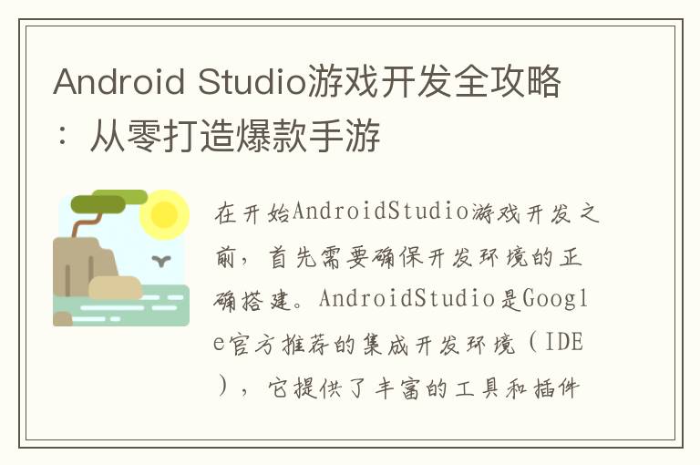 Android Studio游戏开发全攻略：从零打造爆款手游